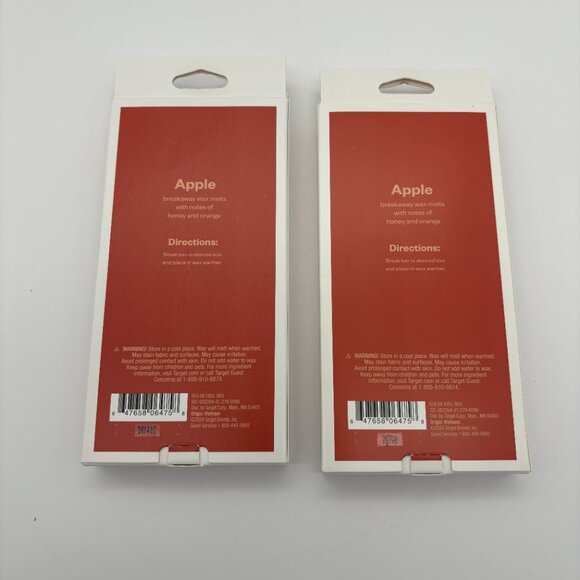 Room Essentials APPLE Wax Melts Bar, Embossed Pattern, Fall Holiday Honey Orange - Picture 2 of 2